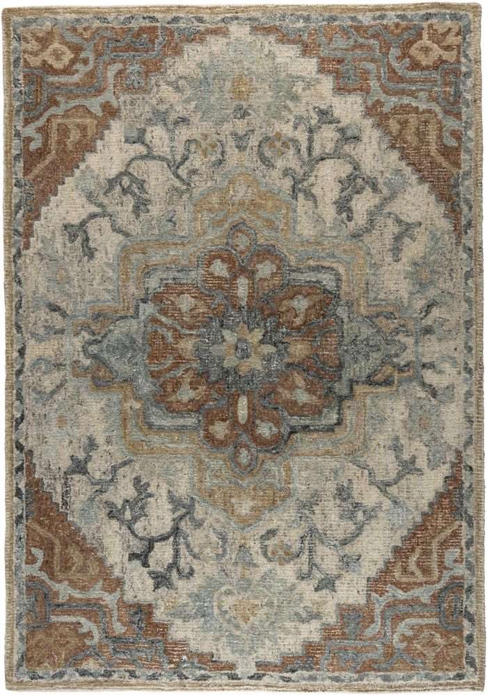 Dutchbone Amori Rug - Blue &amp; Brick