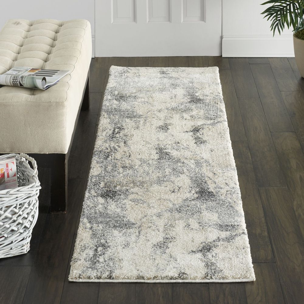 Nourison Fusion FSS16 Rug - Cream &amp; Grey