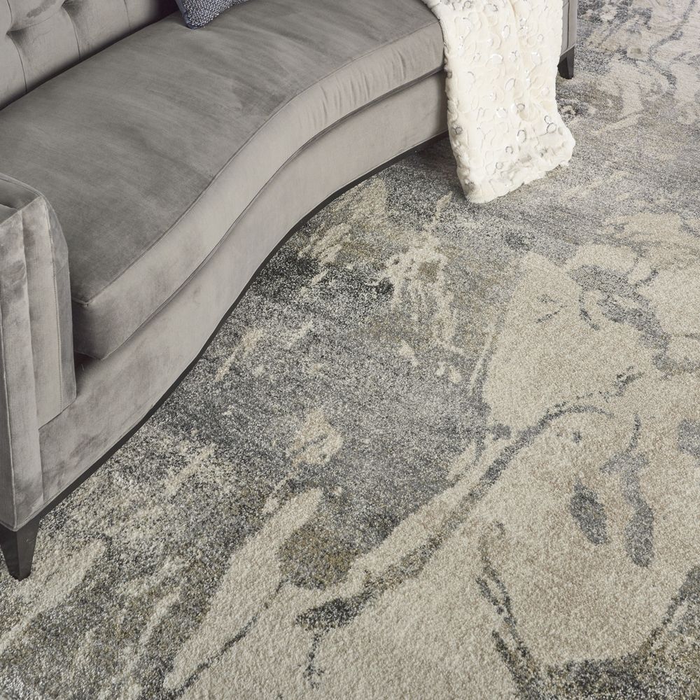 Nourison Fusion FSS16 Rug - Cream &amp; Grey