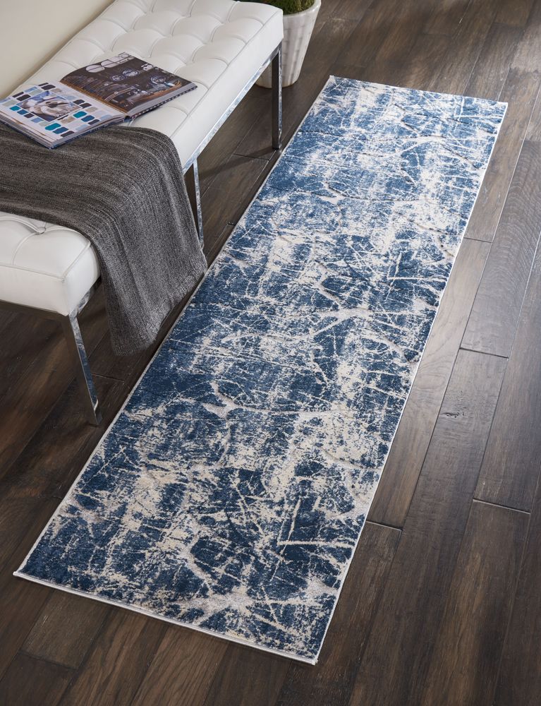 Kathy Ireland KI35 Heritage KI356 Rug - Beige &amp; Blue
