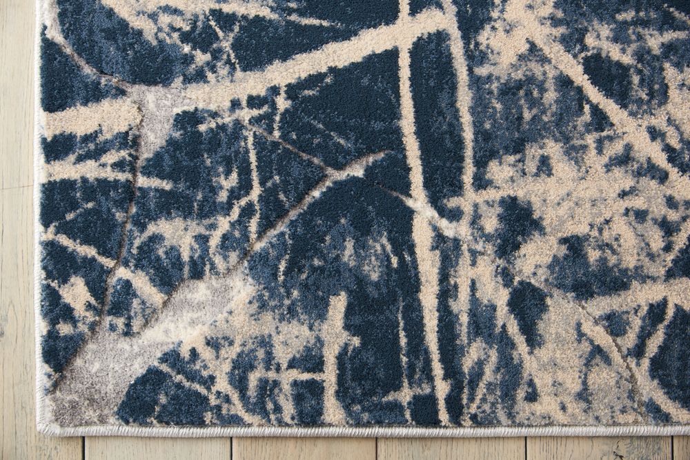 Kathy Ireland KI35 Heritage KI356 Rug - Beige &amp; Blue