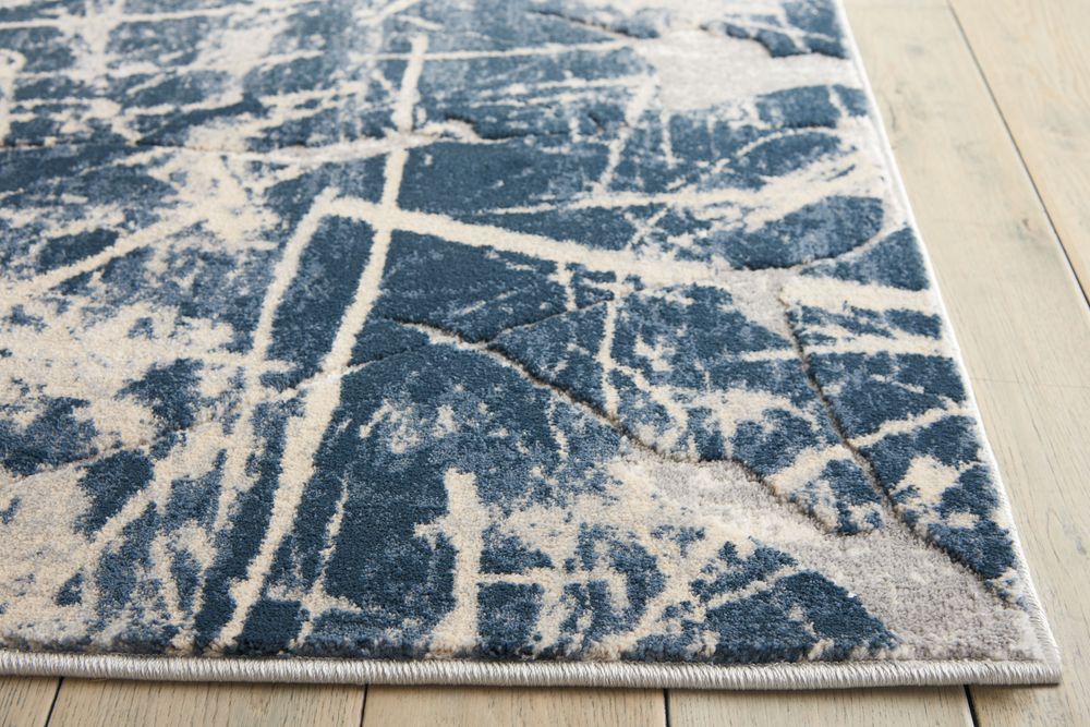 Kathy Ireland KI35 Heritage KI356 Rug - Beige &amp; Blue