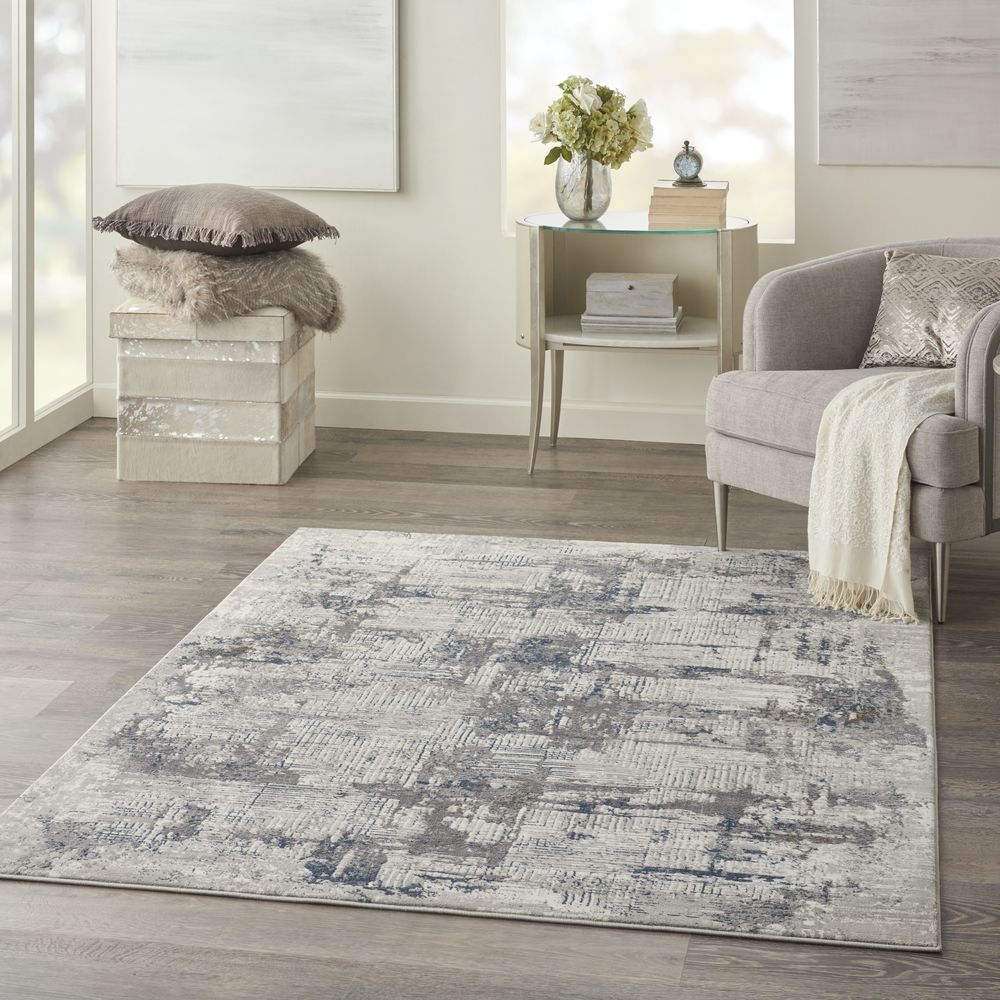 Kathy Ireland KI40 Royal Terrace KI41 Rug - Ivory &amp; Blue