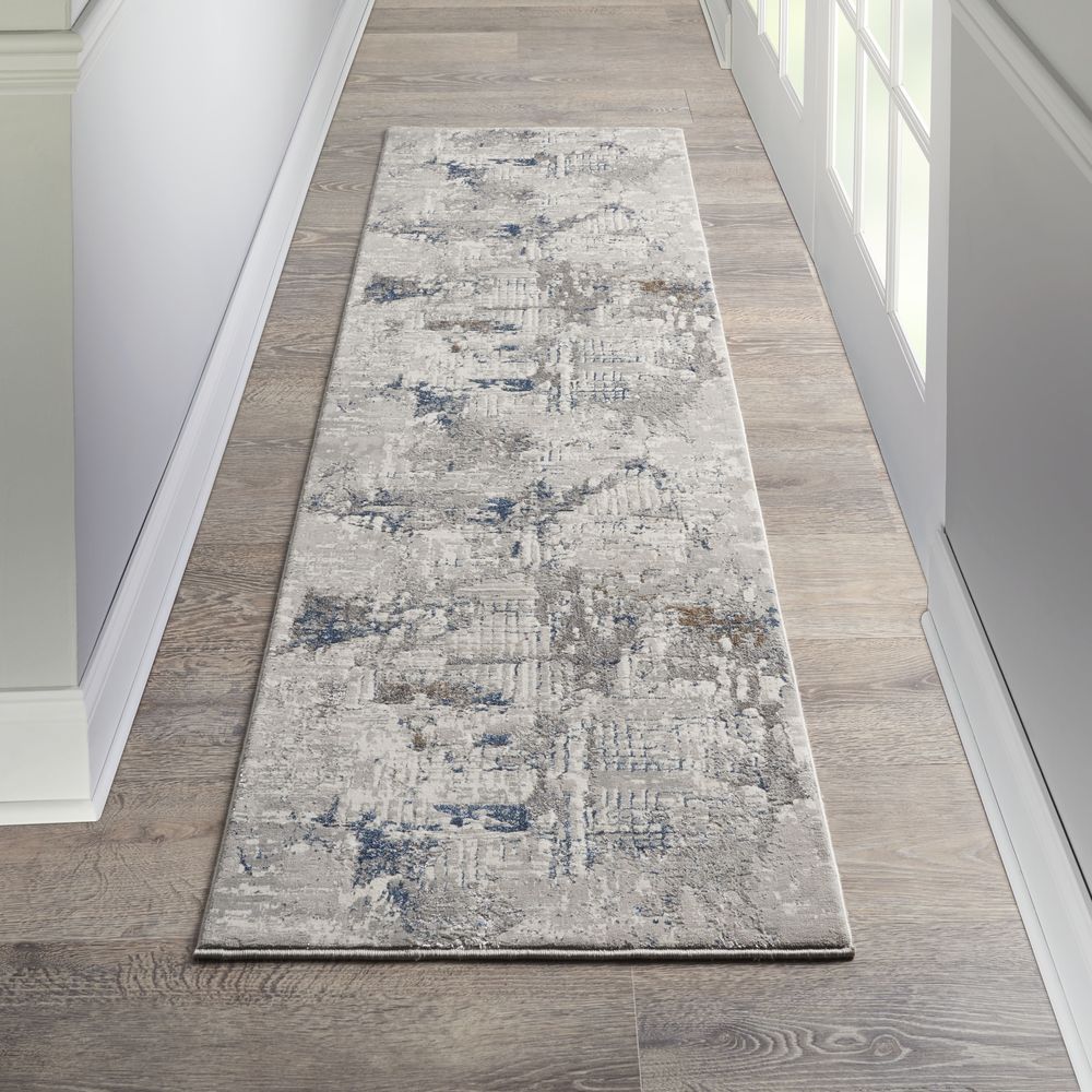 Kathy Ireland KI40 Royal Terrace KI41 Rug - Ivory &amp; Blue