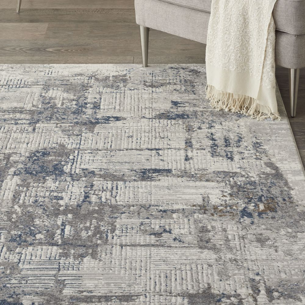 Kathy Ireland KI40 Royal Terrace KI41 Rug - Ivory &amp; Blue