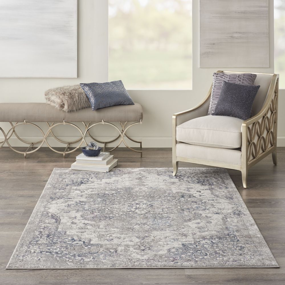 Kathy Ireland KI40 Royal Terrace KI44 Rug - Beige &amp; Blue