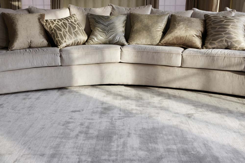 Katherine Carnaby Chrome Rug - Silver