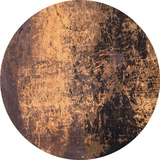 Louis De Poortere Mad Men Cracks Round Rug - 8618 Deep Mine