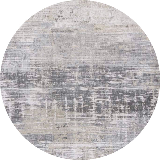 Louis De Poortere Atlantic Streaks Round Rug - 8716 Coney Grey