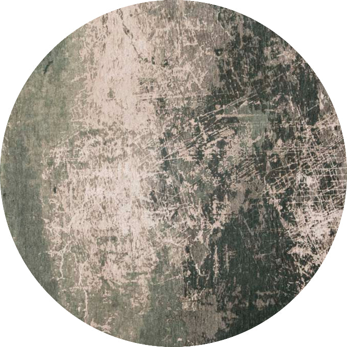Louis De Poortere Mad Men Cracks Round Rug - 8723 Dark Pine