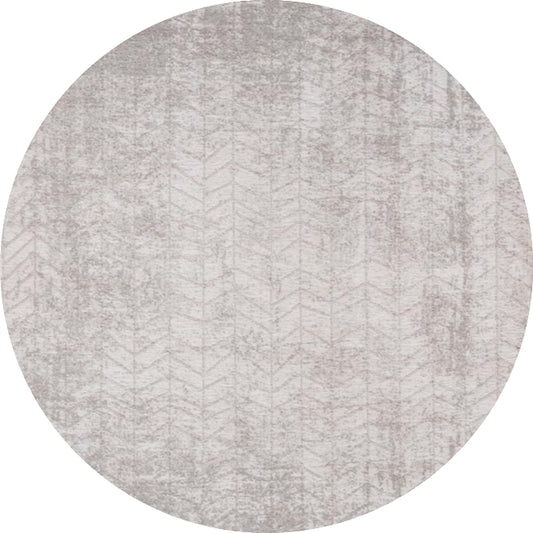 Louis De Poortere Mad Men Jacobs Ladder Round Rug - 8929 White Plains