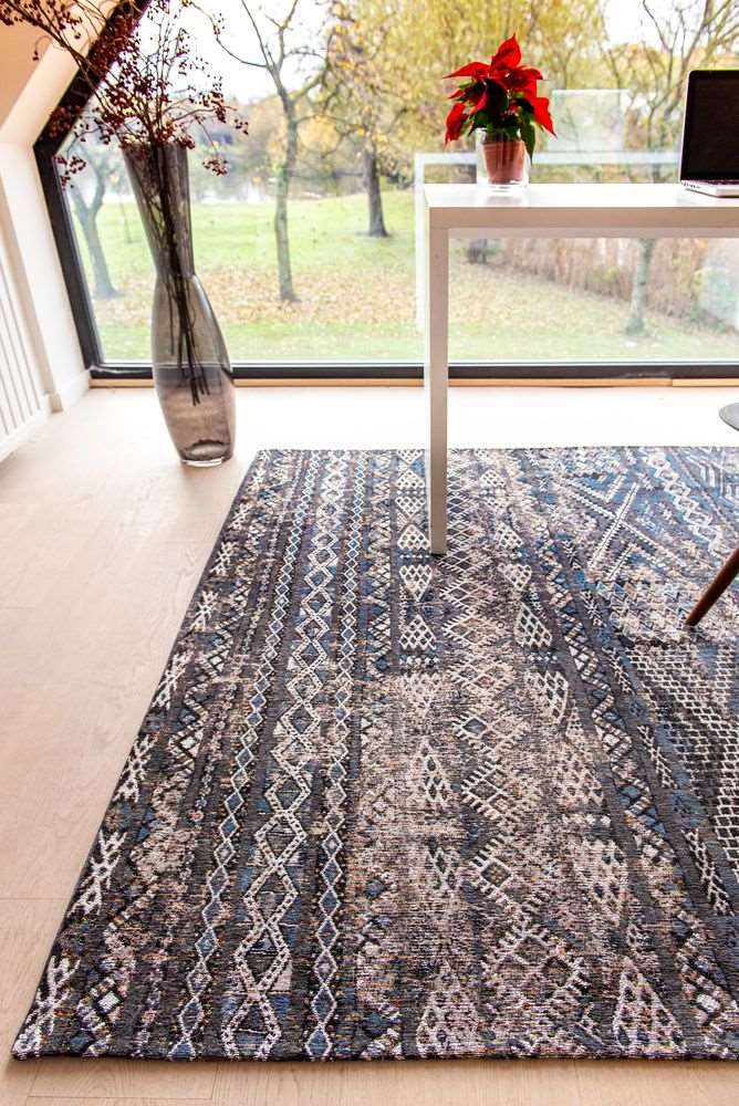 Louis De Poortere Antiquarian Kilim Rug - 9113 Black Rabat