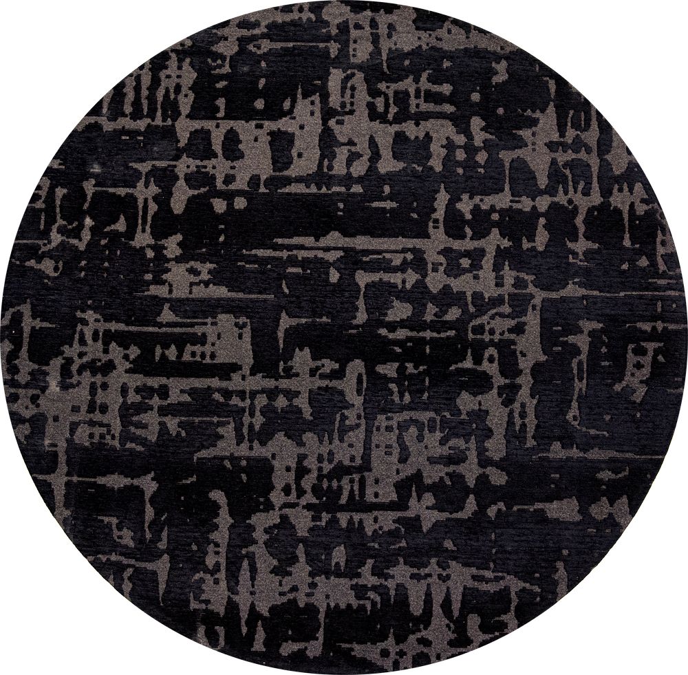 Structures Baobab Round Rug - 9200 Black Water