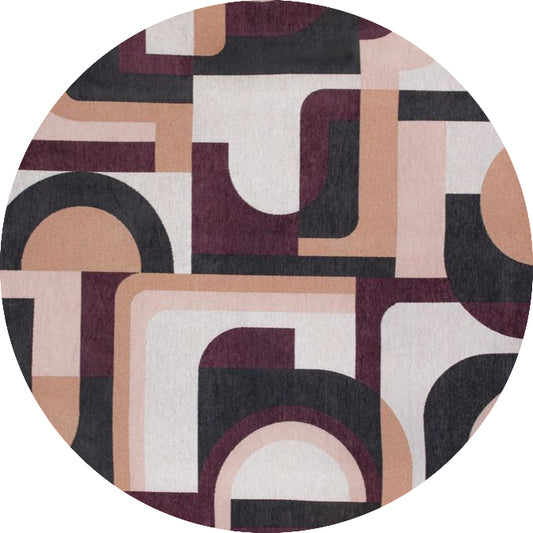 Louis De Poortere Nuance Module Round Rug - 9209 Pink Rohe