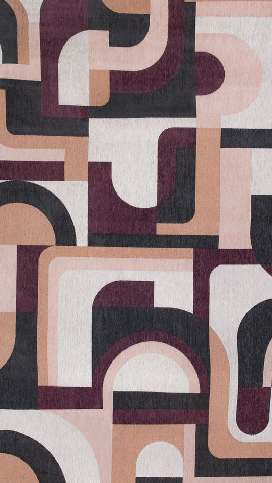 Louis De Poortere Nuance Module Runner Rug - 9209 Pink Rohe
