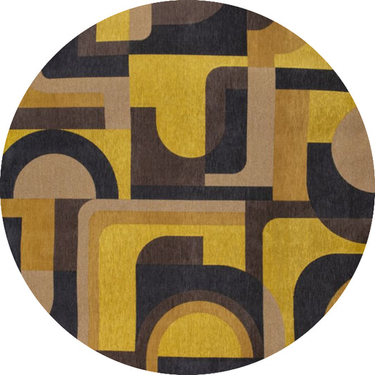 Louis De Poortere Nuance Module Round Rug - 9210 Yellow Meyer