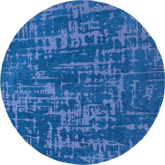 Louis De Poortere Structures Baobab Round Rug - 9250 Suarez Blue