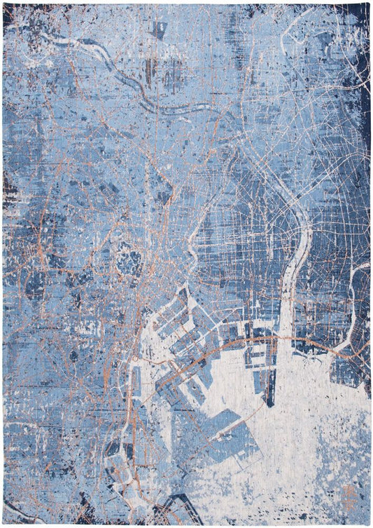 Louis De Poortere Cities Tokyo Rug - 9314 Conductive Blue