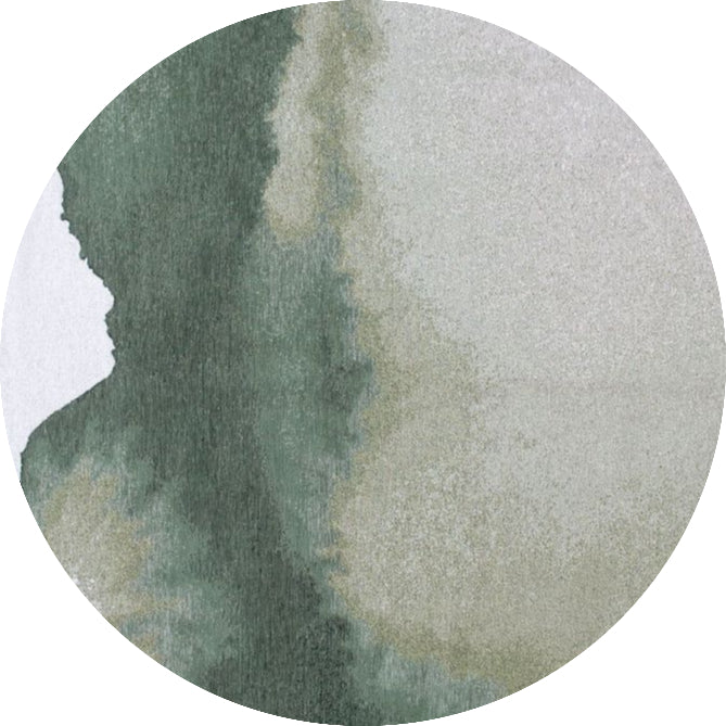 Louis De Poortere Meditation Lagoon Round Rug - 9331 Palm Green