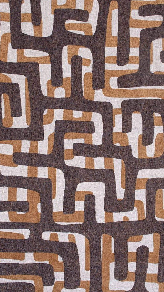 Louis De Poortere Craft Kuba Runner Rug - 9335 Bison