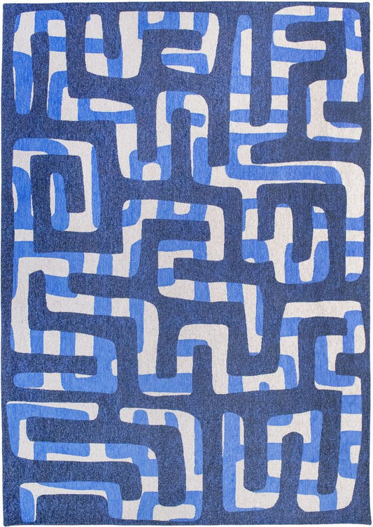 Louis De Poortere Craft Kuba Rug - 9336 Ultramarine