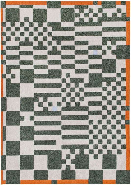 Louis De Poortere Craft Chess Rug - 9339 Deep Green