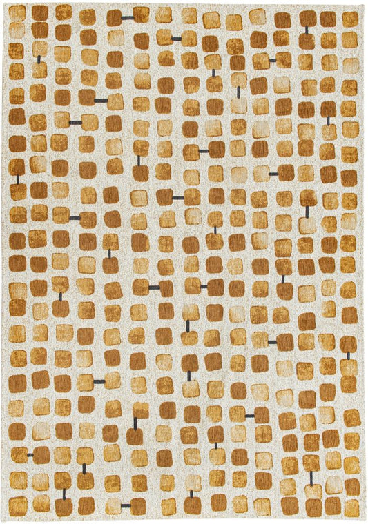 Louis De Poortere Craft Cobblestone Rug - 9346 Peach Party