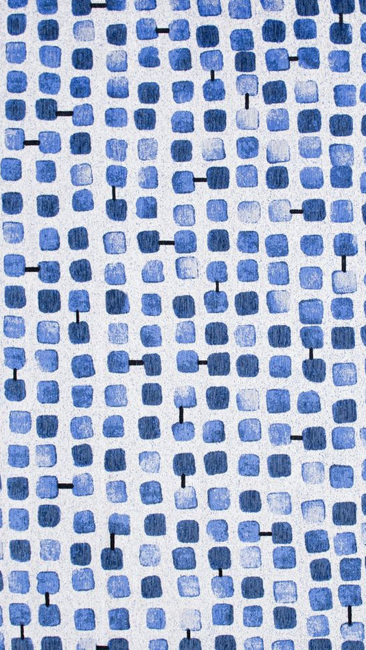 Louis De Poortere Craft Cobblestone Runner Rug - 9348 Amparo Blues