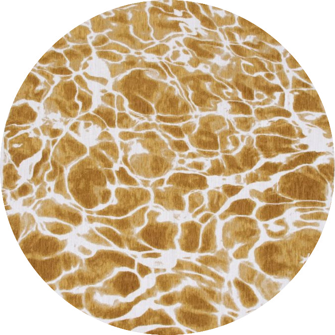 Louis De Poortere Meditation Swim Round Rug - 9349 Saffron