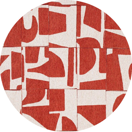 Louis De Poortere Craft Papercut Round Rug - 9364 Rust