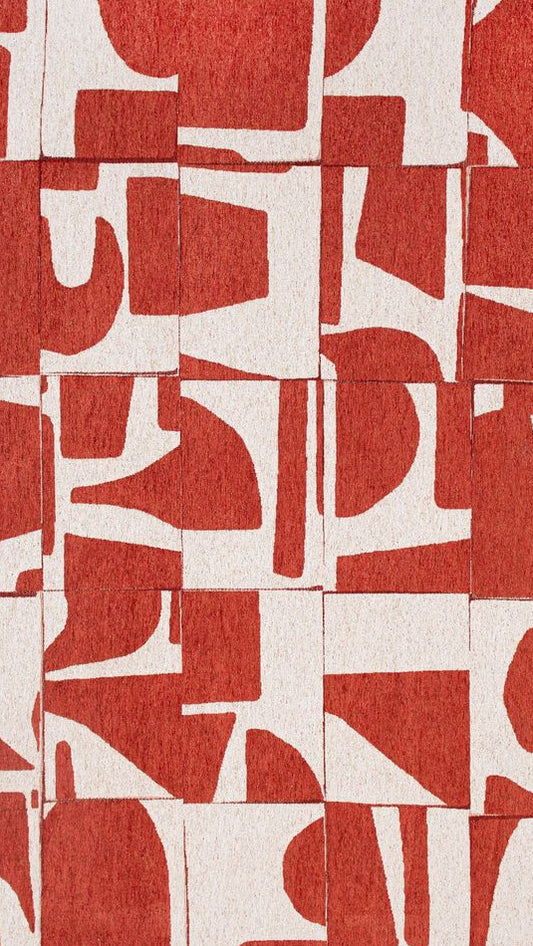 Louis De Poortere Craft Papercut Runner Rug - 9364 Rust