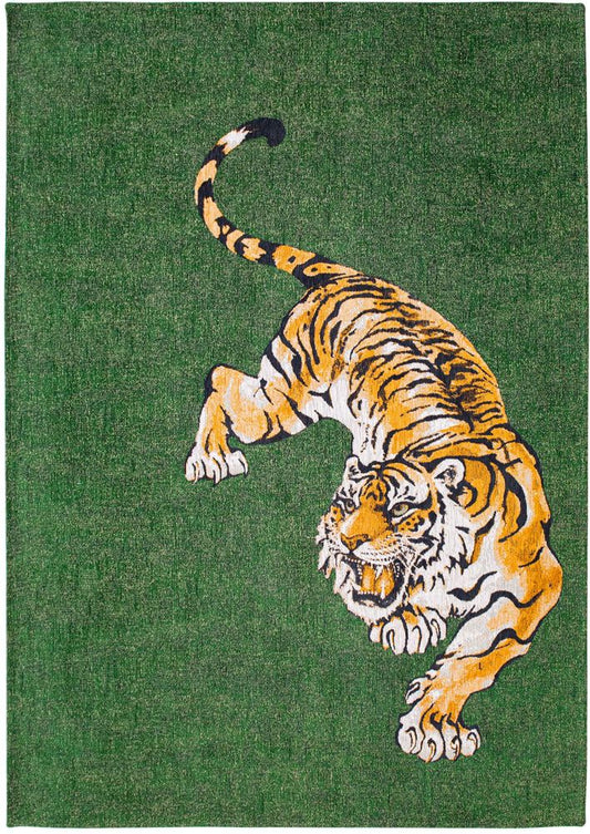 Louis De Poortere Pop Tiger Rug - 9388 Green On Fire