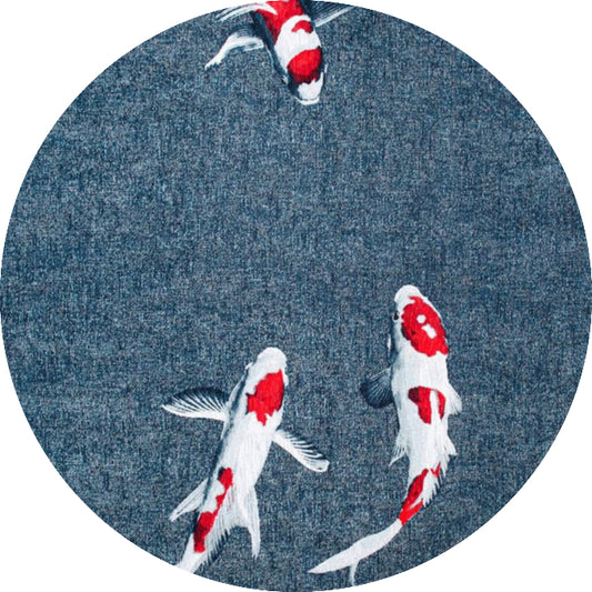 Louis De Poortere Pop Koi Round Rug - 9390 Japanese Pond