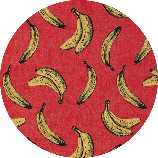 Louis De Poortere Pop Banana Round Rug - 9392 Miami Red