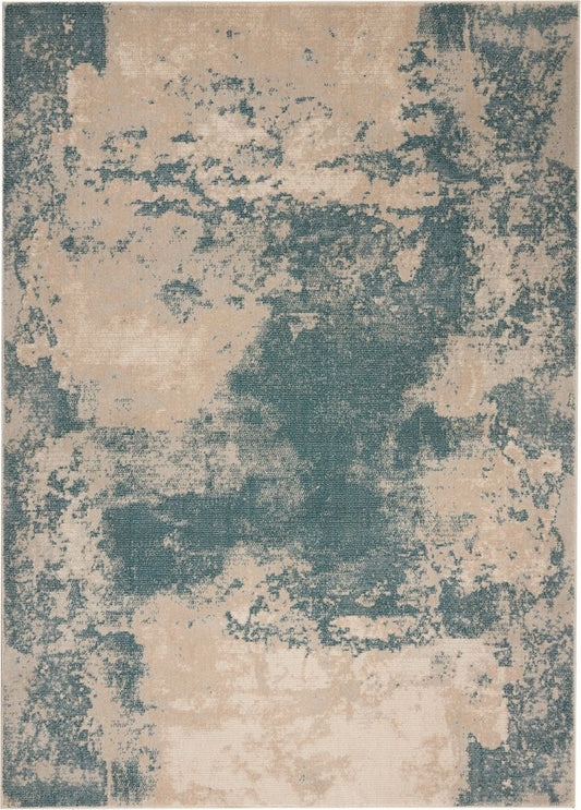 Nourison Maxell MAE13 Rug - Ivory &amp; Teal