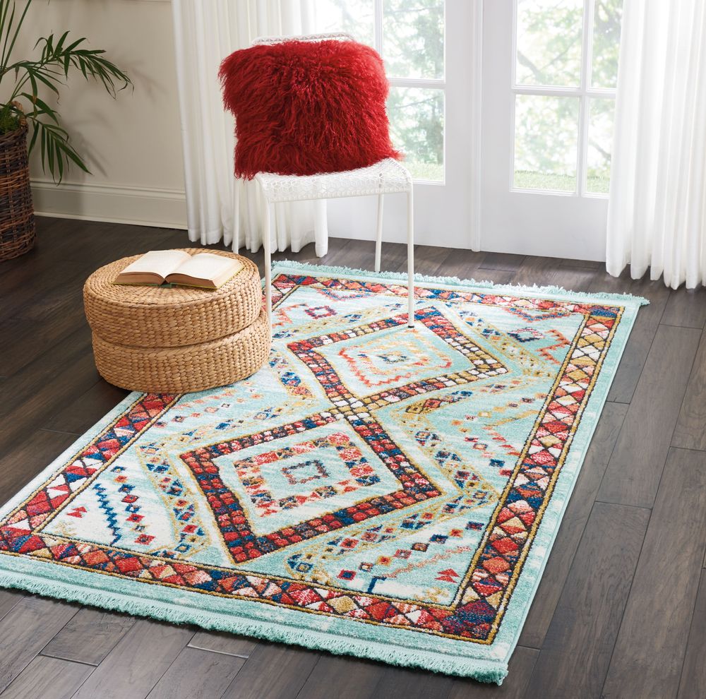 Nourison Navajo NAV02 Rug - Aqua