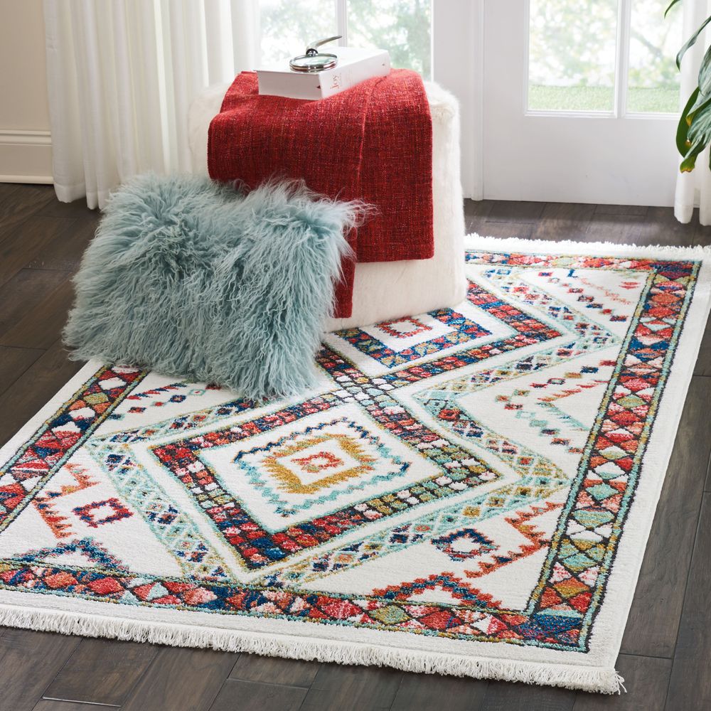 Nourison Navajo NAV02 Rug - White