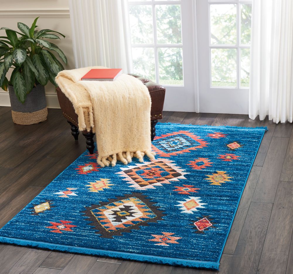 Nourison Navajo NAV07 Rug - Blue