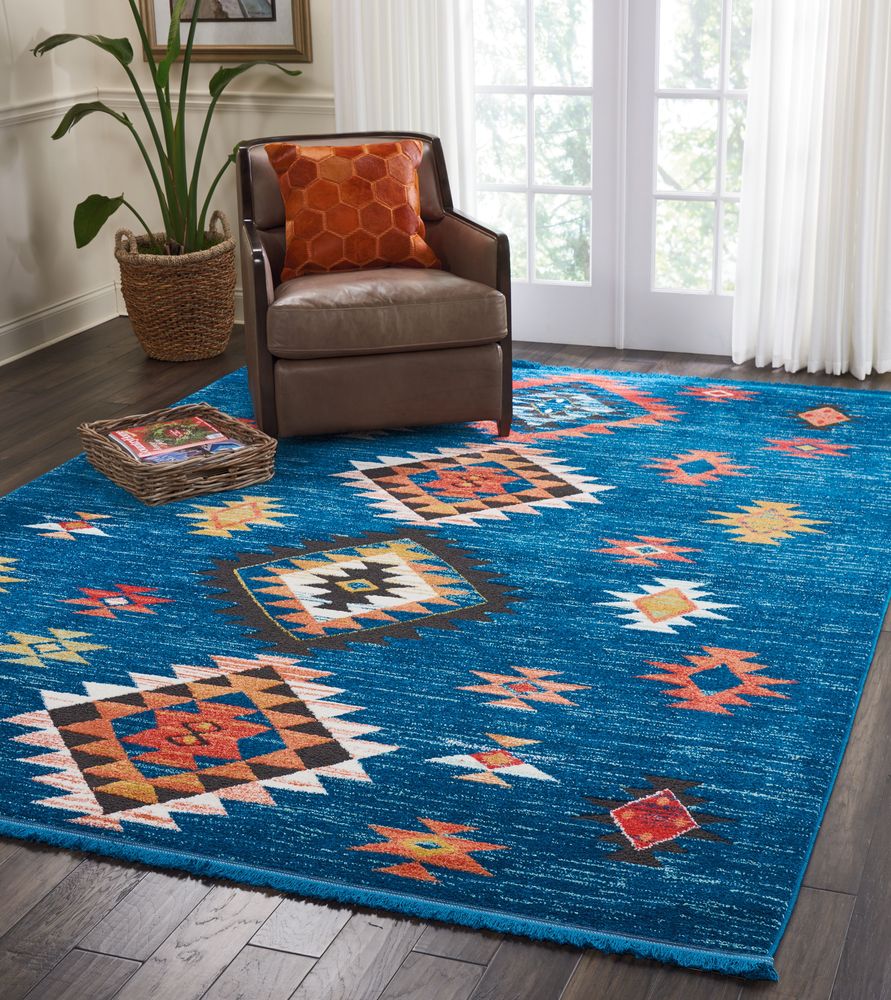 Nourison Navajo NAV07 Rug - Blue