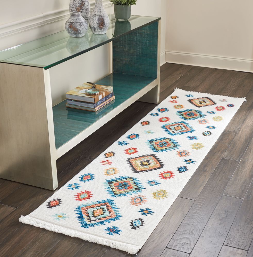 Nourison Navajo NAV07 Rug - White