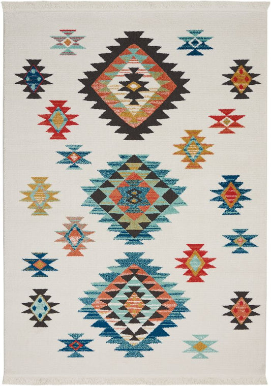 Nourison Navajo NAV07 Rug - White