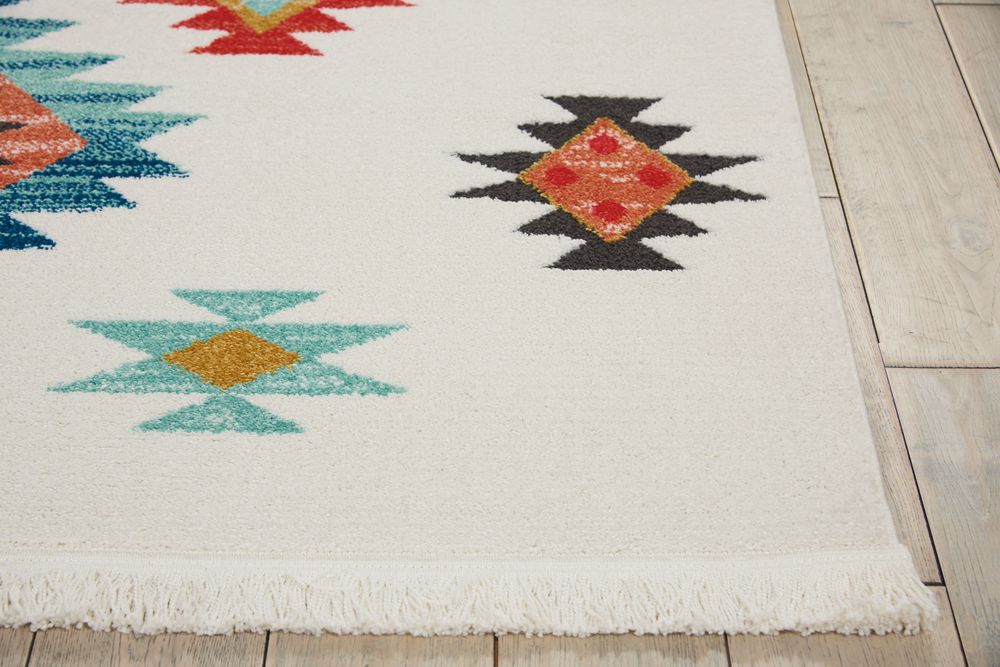 Nourison Navajo NAV07 Rug - White