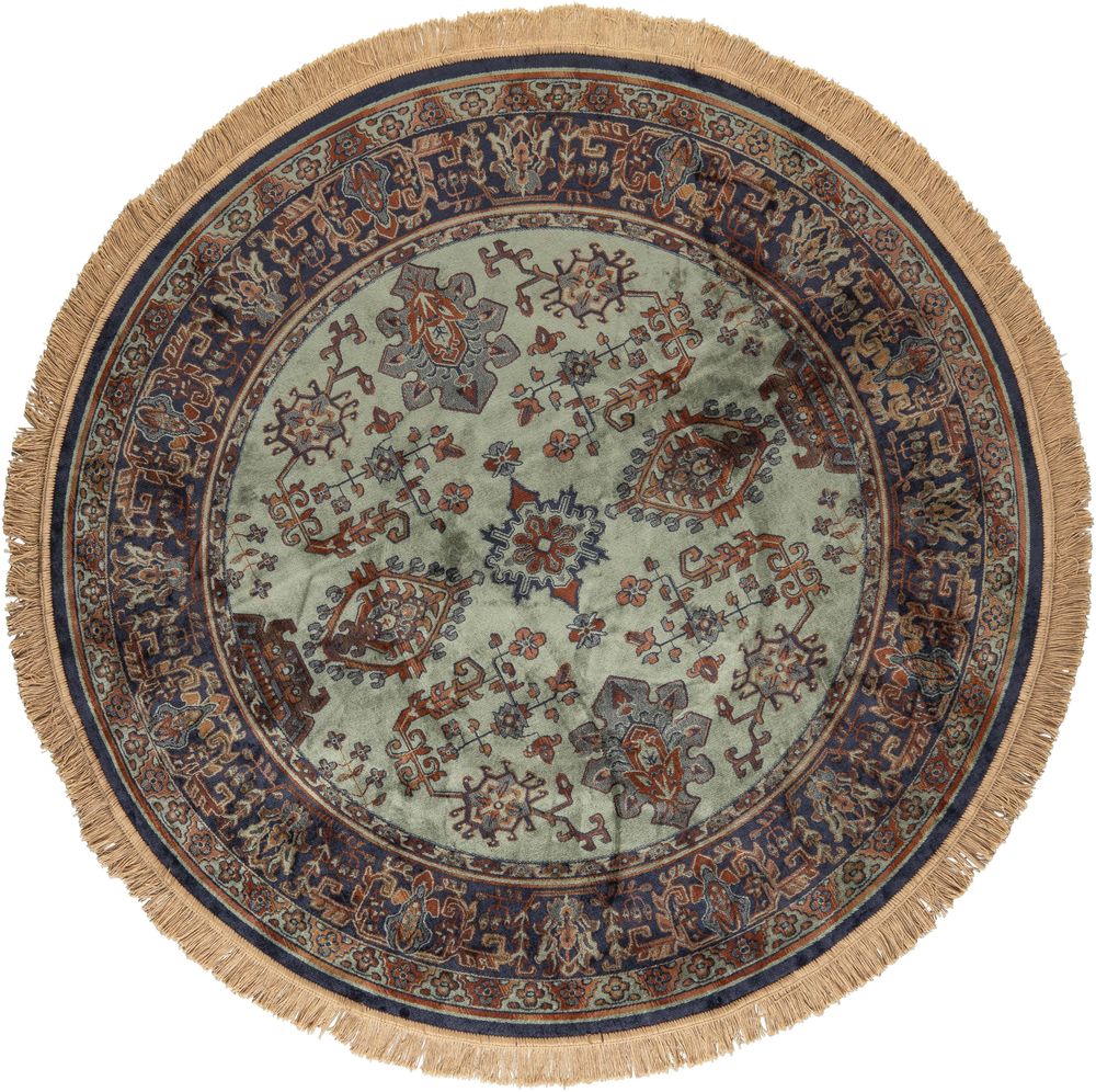 Naken Interiors Raz Round Rug - Green