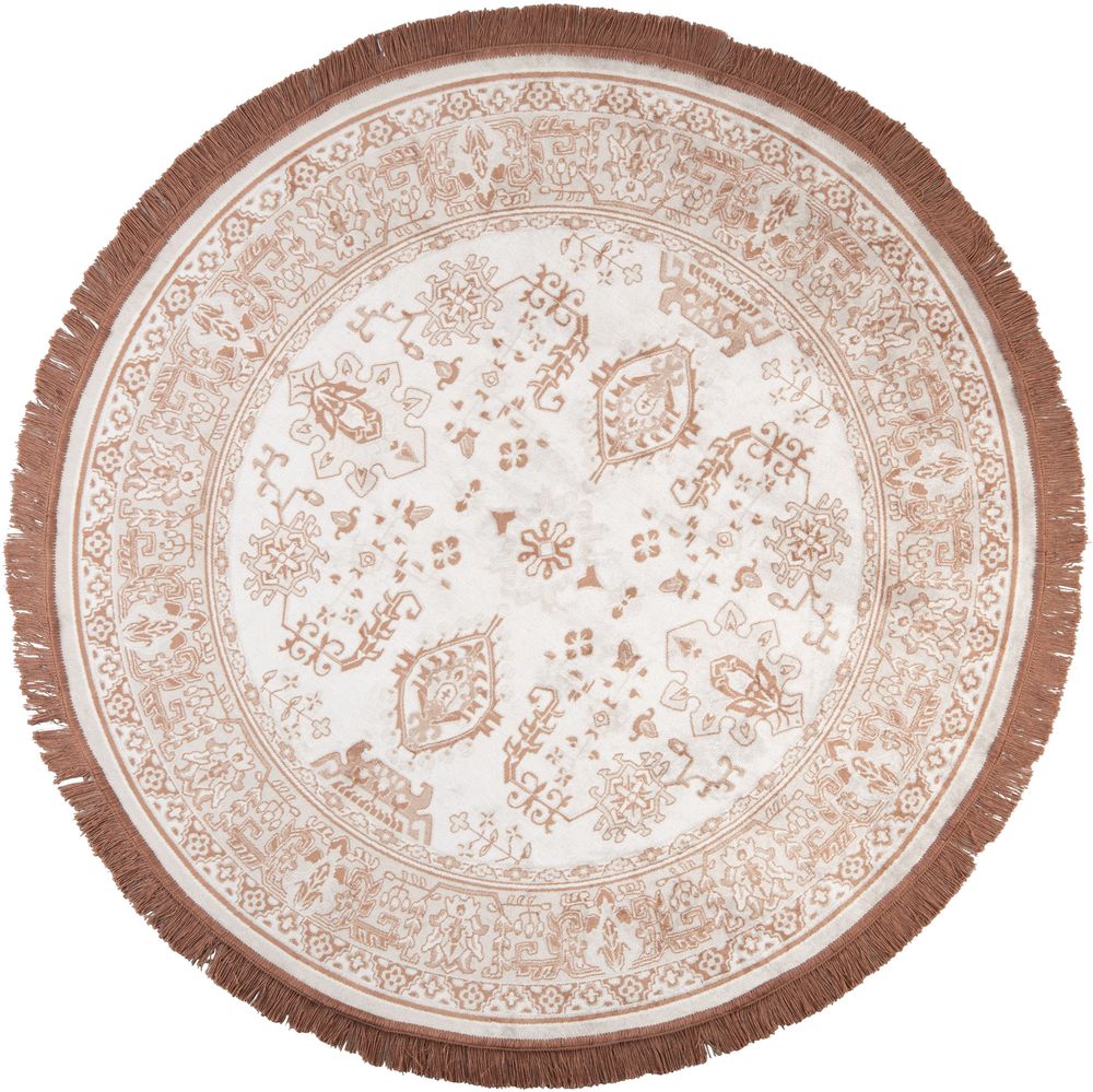 Naken Interiors Reza Round Rug - Pink Grey