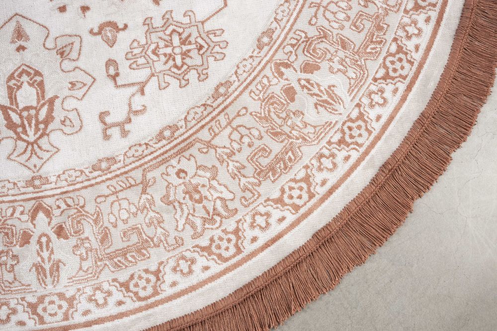 Naken Interiors Reza Round Rug - Pink Grey