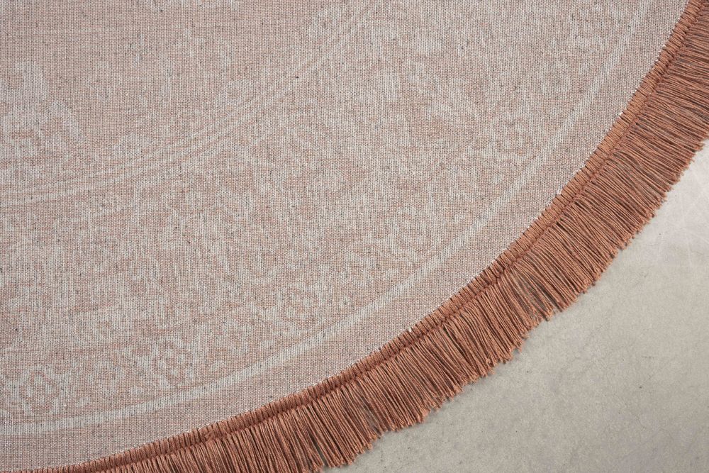 Naken Interiors Reza Round Rug - Pink Grey