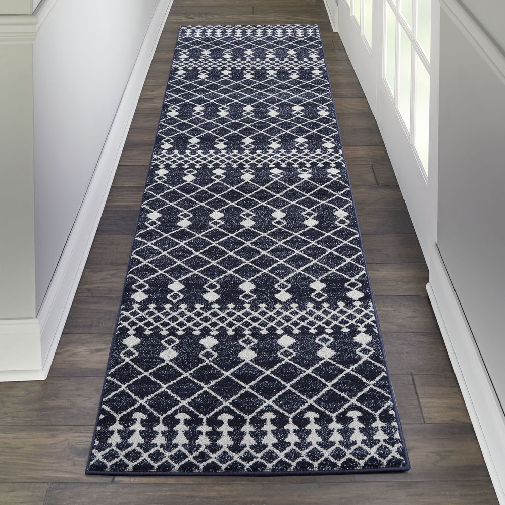 Nourison Palermo PMR03 Rug - Navy &amp; Grey