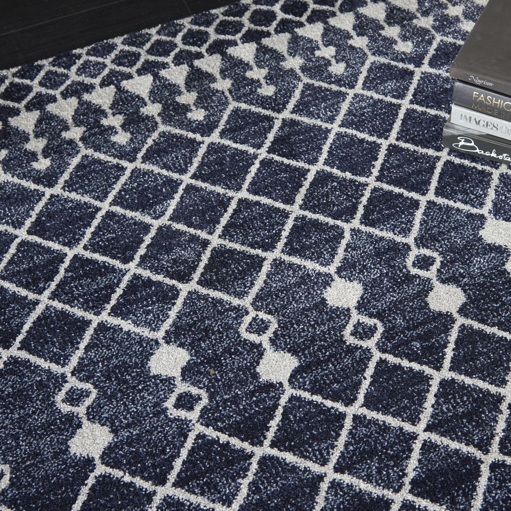 Nourison Palermo PMR03 Rug - Navy &amp; Grey