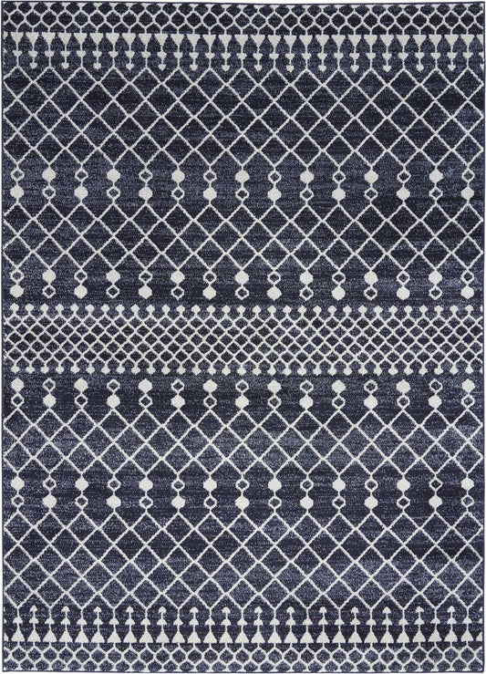 Nourison Palermo PMR03 Rug - Navy &amp; Grey