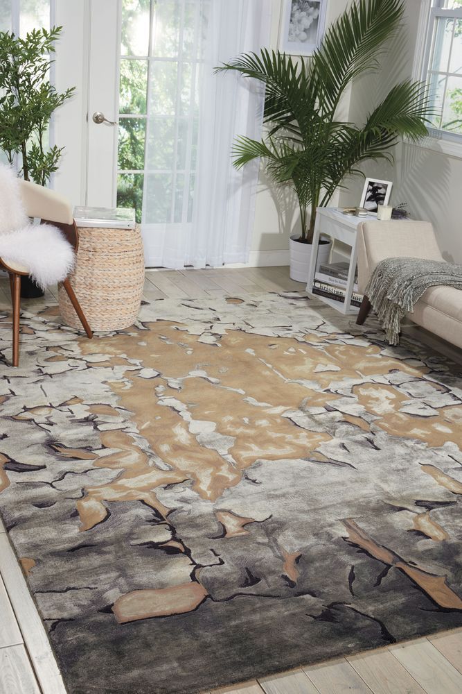 Nourison Prismatic PRS02 Rug - Beige &amp; Silver